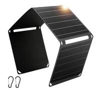 Gugxiom 28W Portable Solar Panel, USB Solar Cell Charger, IP65 Waterproof, for Camping Hiking Traveling (Black)