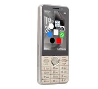 Gugxiom 4G Big Button Unlocked Cell Phone for Seniors with WiFi GPS Bluetooth Camera, Dual SIM Mobile Phone with 3.5 Inch Touch Screen Loud Sound and Large Keys (Gold)