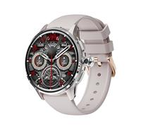 Gugxiom 4G LTE Smart Watch Standalone Calling and Data, 4G LTE GPS Smartwatch Phone 1.6 Inch HD Touch Screen with Pull Out Rotating Camera, NFC Access Control Magnetic Charging (Silver)