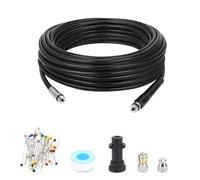 Gugxiom 50 ft Sewer Jet Kit, Unclogging Sewer High Pressure Hose for Karhcer K-Series High Pressure Washers, Drain Jet Cleaning Hose for Unclogging Toilet, Kitchen, Bathroom Sewer Pipes
