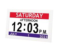 Gugxiom 7 Inch Dementia Clock, Digital Calendar Clock with Day and Date of Week, Alzheimer Clocks for Elderly Memory Loss,12 Alarms, Auto Dimming,12/24 Hour Clock