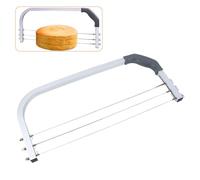 Gugxiom Adjustable Cake Leveler, Stainless Steel Baking Tools 3 Blades Slicer Cutter, Professional Layer Leveler for Wedding Birthday Cakes, Gugxiomngbr25p16h