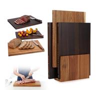 Gugxiom Book Cutting Board Set, Solid Wood Book-Shaped Boards, Labeled Meat & Fish, Cheese & Bread, Fruits & Vegetables, Chopping Board Gift Set for Home Cooks & Kitchen Decor