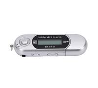 Gugxiom Compact USB Digital Music Player Auto Shutdown Function for Pocket Portable Use with Clear LCD Screen for Music Enthusiasts Plastic Metal (Silver)