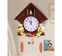 Gugxiom Cuckoo Clock, Cuckoo Bird Voices Wall Clock, Handicraft Vintage Cuckoo Tree House Clock, Traditional Chalet Style Decorative Clock, with Cute Toys for Bedroom Kids Living Room Scho