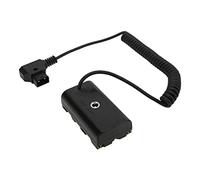 Gugxiom D-Tap to NP-F550 Dummy Battery Power Cable, Coiled Power Adapter with Semi-Decoded F550 Coupler, 7.4V DC Output for Fill Light and Monitor Supply