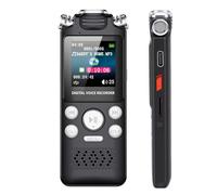 Gugxiom Digital Voice Recorder with Playback, Voice Activated Recorder Noise Reduction Audio MP3 Player for Lectures Meetings Interviews Type C Interface Black (32GB)