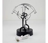 Gugxiom Electric Dolphin Physics Balance Pendulum, Cute Figure Toy for Home Office Decoration, USB Powered for Relaxation and Education, Plastic Material (Silver)