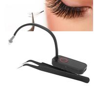 Gugxiom Eyelash Grafting Tweezers Light, Lightweight LED Glue Curing Eyelash Extension Light with Tweezers for Beauty Salon, 180° Flexible Rotation, Simple to Operate
