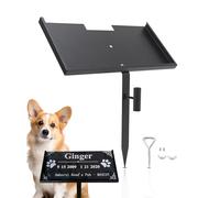 Gugxiom Grave Marker Stand, Heavy Duty Iron Memorial Stone Stand for 12L X 6W X 1/2H Memorial Stone, Garden Stone Stand for Honoring Loved Ones, Pets, etc.