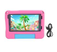 Gugxiom Kids Tablet, 7in Tablet for Kids 3GB RAM 64GB ROM with 5G WiFi WiFi6 Drop Proof Case for Android 14 with Dual Camera for Learning and Play (Peach)