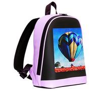 Gugxiom LED Backpack, App Controlled Light Up Backpack, 64x64 High-Clear Screen with DIY Display for Outdoor Travel and Advertising (Purple)