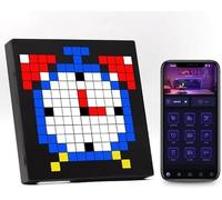 Gugxiom LED Pixel Art Display, Customizable LED Matrix Panel, Smart Clock DIY Graffiti Programmable LED Sign, Cyberpunk Decor, Smart Digital Display for Wall Art & Gaming Room Decor (16 * 16 PX)