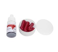 Gugxiom Makeup Blood Capsules for Halloween Costume, Fake Blood 6 Packs Easy to Use, Bright Red Color Food Grade Safe Material for Party Trick Prop Theater Special Effects