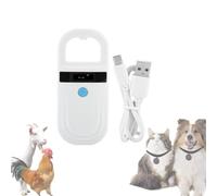 Gugxiom Pet Microchip Scanner, 134.2Khz/125Khz Pet Microchip Reader with OLED display, Low Battery Alarm Animal Chip ID Scanner for FDX B(ISO11784/11785) and EMID microchips