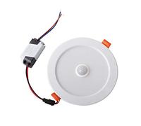 Gugxiom PIR Motion Sensor Downlight, Round Flush Mounted Ceiling Light, 12W AC85265V LED Ceiling Light Downlight Human Body Sensor Recessed Lamp for Home Indoor Pure White/Warm White(Wam White)