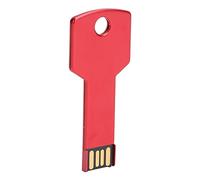 Gugxiom Red Aluminum Alloy USB Flash Drive, Innovative Key-Shaped U Disc for Reliable File Saving on the Go, Ideal for Home Use (16GB)