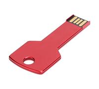 Gugxiom Red Aluminum Alloy USB Flash Drive, Innovative Key-Shaped U Disc for Reliable File Saving on the Go, Ideal for Home Use (64GB)