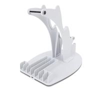 Gugxiom RGB Headphone Stand Controller Holder with USB Charging Data Transfer for 2, Headset Holder Headphone Stand Disc Storage Bracket, Keeps Gaming Area Tidy (White)