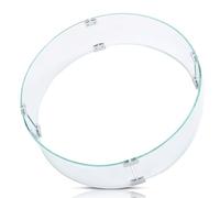Gugxiom Round Fire Pit Guard, Tempered Glass Windscreen, Clear Flame Shield, 650mm Diameter, 6mm Thickness, Modern Style, Clear Color, Aluminum Stand, Secure Connection, Easy Installation