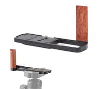 Gugxiom S9 Handgrip L Shape Grip for Lumix S9 with Ergonomic Wood Grip, Built - in Quick Release Plate, 1/4 Inch Screw Hole for Quickly Switch on Gimbal/Tripods (Black)