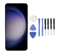 Gugxiom Screen Replacement for S23 Plus, AMOLED LCD with Frame for S23+ 5G, SM S916B, EU International Version, 6.6 LCD Display Touch Digitizer Assembly with Tools (Silver)