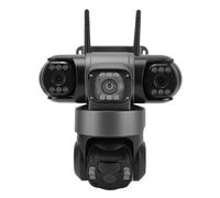 Gugxiom Triple Lens Solar Camera Outdoor Wireless 2MP AI Motion Detection IP66 Security Cameras Wireless Outdoor with 2 Way Talk PTZ 8000mAh Battery