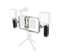 Gugxiom Universal Quick Release Phone Cage Smartphone Video Rig Kit with Dual Handles Aluminum Stabilizer Frame Compatible with 64-91mm Phones
