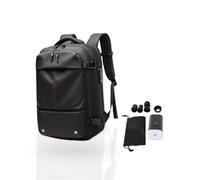 Gugxiom Vacuum Backpack 19 Inch Large Capacity Stylish Casual Waterproof Men Expandable Travel Backpack with Vacuum Pump for Travel Business (Black)