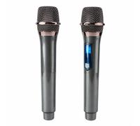 Gugxiom Wireless Microphone System 1 to 2 UHF Dynamic Handheld Mic | Cordless Karaoke Set, Rechargeable Battery, Outdoor Performance, Stable Signal, ABS Body
