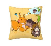 GUHAOT 20"x20" Throw Pillow Case Sunflower Seed Squirrel Print Cushion Cover Double Sided Sofa Case, Decorative Pillow Cover, Hidden Zip Slipcover for Lounge