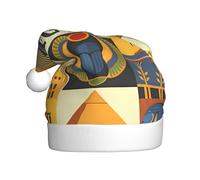 GUHAOT Ancient Egypt Tribe Series Print Christmas Hat, Santa Hat Party Headwear Holiday Decor Costume Accessory