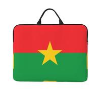 GUHAOT Flag of Burkina Faso Print 14in Laptop Case Sleeve Bag, Portable Handle for Business Trip, Commuting, Fits Notebook & Tablet
