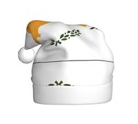 GUHAOT Flag of Cyprus Print Christmas Hat, Santa Hat Party Headwear Holiday Decor Costume Accessory
