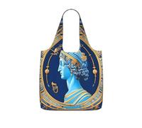 GUHAOT Love Goddess Print Reusable Shopping Bag, Foldable Grocery Tote, Packable Shoulder Bag, 25L Supermarket Carrier for Travel, Work, Daily Use
