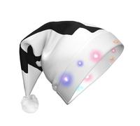 GUHAOT taekwondo martial arts Print Xmas Hat LED Santa Hat, 3 Modes Light Up Christmas Headwear, Xmas Costume Party Cap