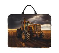 GUHAOT Tractor in the field Print 14in Laptop Case Sleeve Bag, Portable Handle for Business Trip, Commuting, Fits Notebook & Tablet