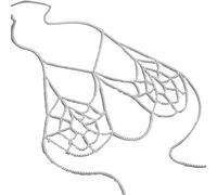 GUHEXIA Spiderweb Bikini Body Chain Unique Hollowed Underwear Chest Chain Sexy Bra Tops Body Jewelry for Women Girls
