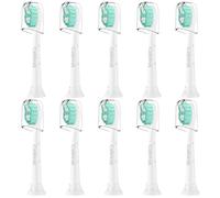 Guhiwuk Toothbrush Heads for Philips Sonicare Replacement Heads, C2 Brush Head Compatible with Phillips Sonicare Click-on 4100 5100 6100 Electric Toothbrush, 10 Pack