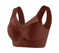 Guhmomh Wireless Bras for Women Seamless Bra Push Up Bralettes Support Underwear UK Non Wired Comfort Lingerie T Shirt Sports Sexy Bralette Everyday Jelly Sleep Ladies Yoga Padded Soft Bras Coffee XL