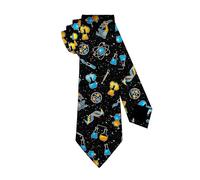 Guhothli Mens Science Ties Chemistry Equations Necktie for Teen Novelty Neck Tie for Husband Father Friend Teacher, Black-2