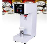 GUHPZA Aluminum Cup Sealer Machine, Semi-Automatic Tin Can Sealer, 5pcs/min Beer Can Sealer, Commercial Drink Sealing Machine,White-220V