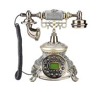 GUHPZA Antique Retro Phone, Traditional Retro Phone Multifunctional Copper Wired Telephone Clear Sound Quality Household Fixed Landline Phone for Hotel Office