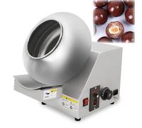 GUHPZA Automatic Sugar Coating Machine Chocolate Coating Machine Candy Coating Pan Table Small Commercial Chocolate Panning Machine,Coater Sugar Pan Nut Coating Machine,300mm