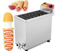 GUHPZA Commercial Electric Corn Dog Fryer Machine with 12 Hooks, Large Capacity for Cheese Hot Dog Sticks, Ideal for Restaurant, Store, and Home Use