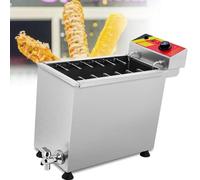 GUHPZA Commercial Electric Deep Fryer, Stainless Steel Hot Dog and Cheese Machine, Ideal for Restaurant and Home Cooking,-392