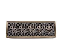 GUHPZA Drain Protector,Sink Strainer,Floor Drain,Linear Shower Floor Drain Bathroom Antique Brass Wire Strainer Waste Drainer Flower Carved Shower Drain Strainer 10 X
