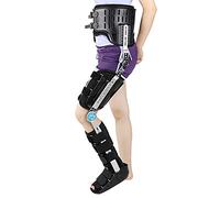GUHPZA Hip Knee Ankle Foot Orthosis Rehabilitation Equipment Fixed Brace Leg Fracture Lower Limb Paralysis Hip Walking Fixed with Walking Boots Brace,Left Black-medium