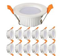 GUHPZA LED Ressed Light 2.7-5.5in - tra-Thin iling Downlight Light LED Can Lighting Fixture 3000K-6000K Optional White Finish 4inch 13 Pack,Sink Downlights,White Light-12W
