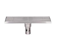GUHPZA Linear Shower Drain with Hair Strainer, Professional Brushed 304 Stainless Steel, Rectangle Shower Floor Drain Floor Drainer with Removable Cover for Kitchen Washroom Gar,90cm